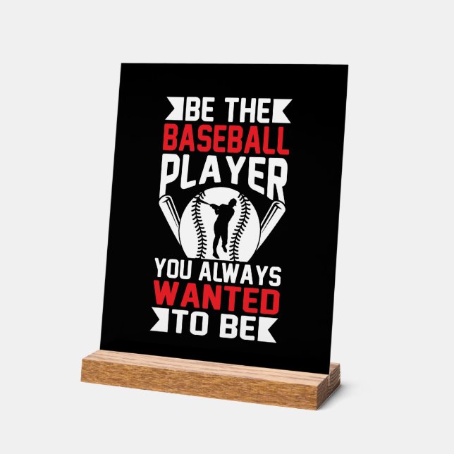 Coole Baseball-Inspirationswort Kunst Acrylschild (Winkel)