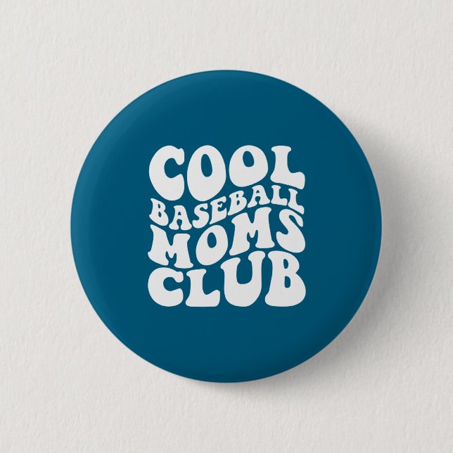 Coole Baseball-Mütter-Club-Design Button (Vorderseite)
