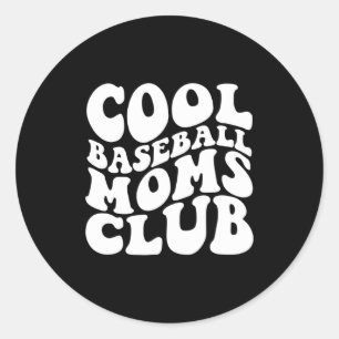 Coole Baseball-Mütter-Club Runder Aufkleber