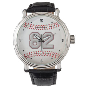 Coole Baseball-Player-Nummer 82 - Sticks sehen Armbanduhr