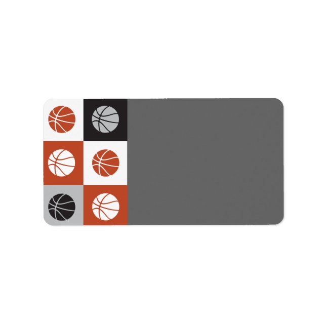 COOLE BASKETBALL Bar Mitzvah Drucken Sie Ihr eigen Adressaufkleber (Vorne)