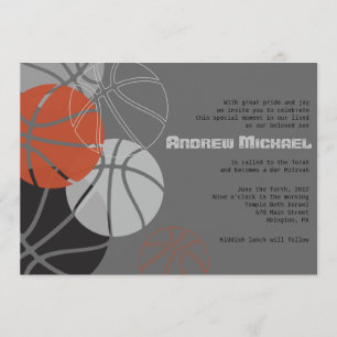 COOLE BASKETBALL Bar Mitzvah Einladung