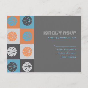 COOLE BASKETBALL Bar-Schläger Mitzvah RSVP Karte