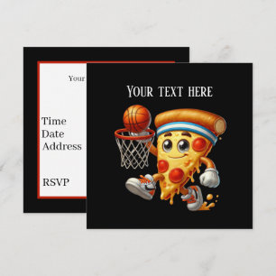 Coole Basketball-Sport-Pizza-Party Einladung