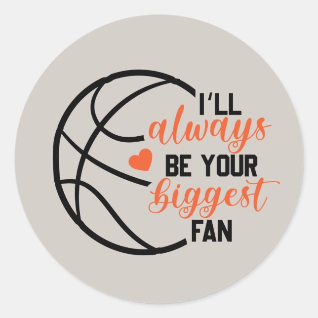 coole Basketball-Sportart Runder Aufkleber (Vorderseite)