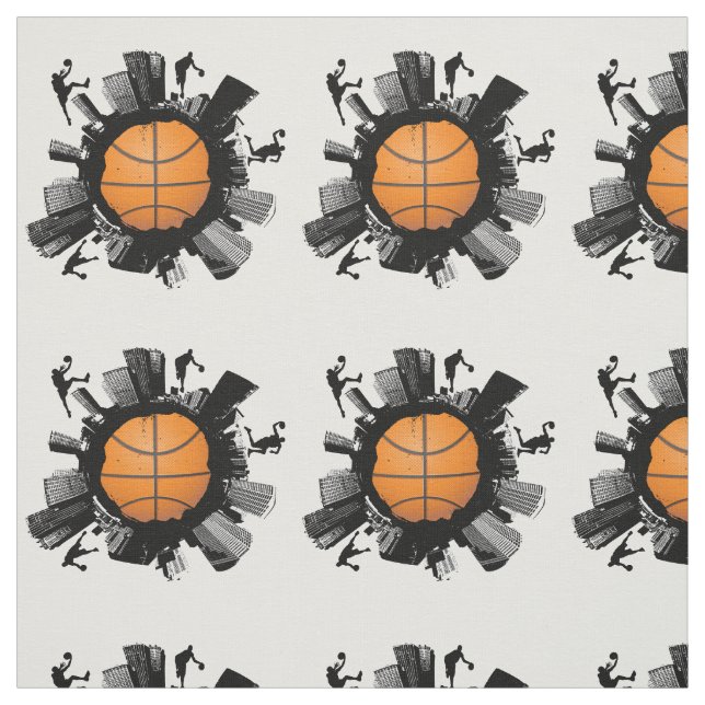 Coole Basketball-Welt Stoff (Muster)