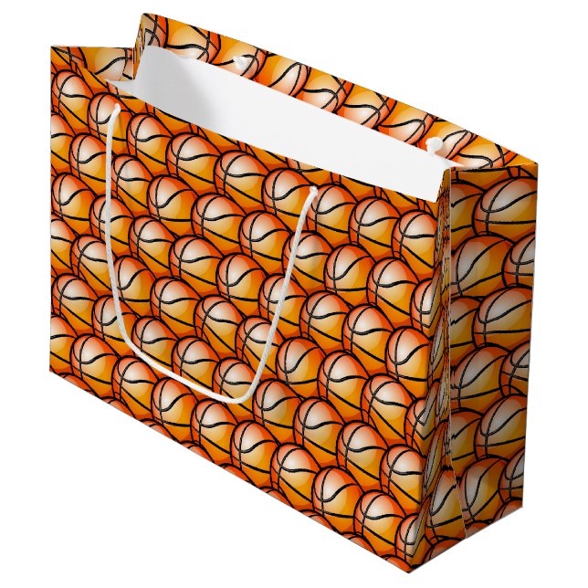 Coole Basketballsportart Große Geschenktüte (Vorderseite Schrägansicht)