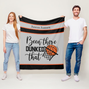 coole Basketballsportliebhaber tragen ihren Namen Fleecedecke