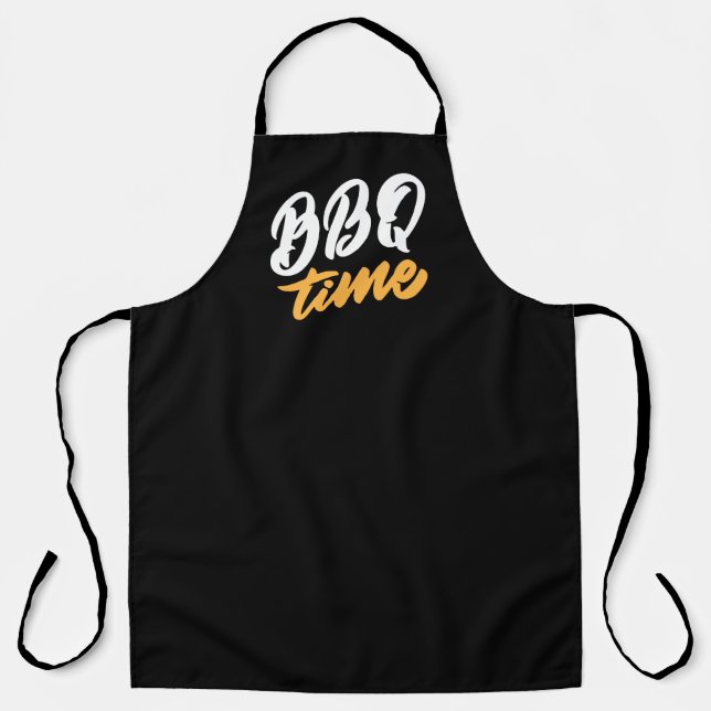 Coole BBQ-Zeit Wortkunst Grillen  Schürze (Vorderseite)