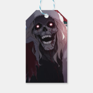 Coole Beängstigende Creepy Skull Santa Claus Xmas Geschenkanhänger