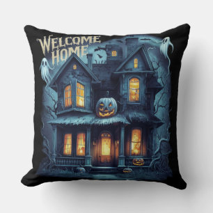 Coole Begrüßung Zuhause-Spooky Halloween Kissen
