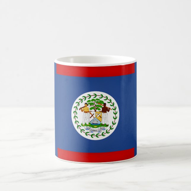 Coole Belize-Flagge Kaffeetasse (Mittel)