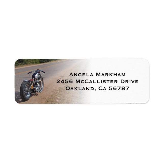 Coole, benutzerdefinierte Adressetiketten für Moto (Vorne)