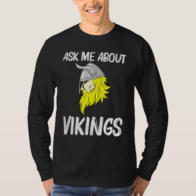 Coole Beobachtung von Männern Frauen Norse Horned  T-Shirt (Vorderseite)