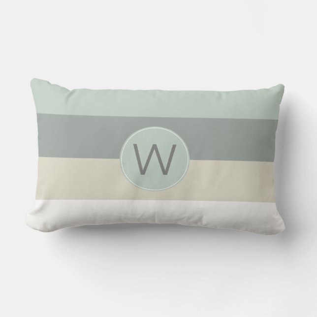 Coole Beruhigungsstreifen mit der Monogramm Lendenkissen (Vorderseite)