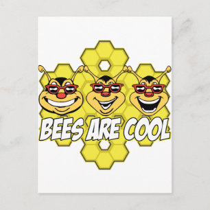 Coole Bienen Postkarte