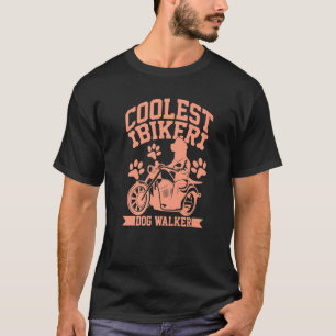 Coole Biker-Hundeschlittenfahrerin T-Shirt