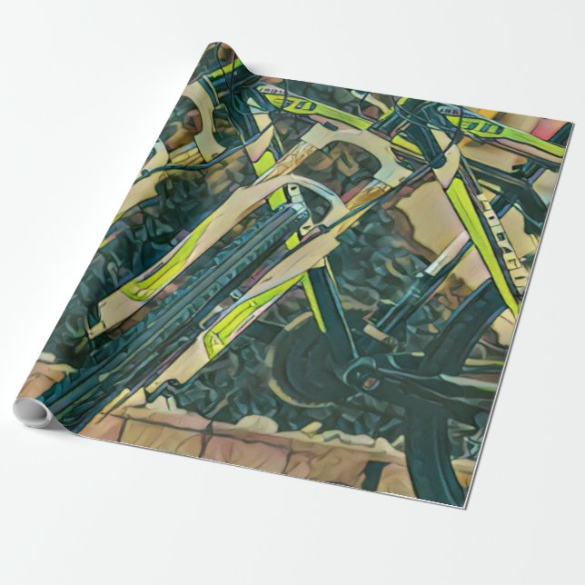 Coole Biketechnik Geschenkpapier (Ungerollt)