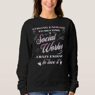 Coole Bildung eines starken Sozialarbeiterdesigns Sweatshirt