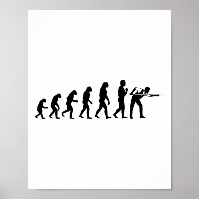 Coole Billard Evolution Funny Cue Ll Stick Player Poster (Vorne)