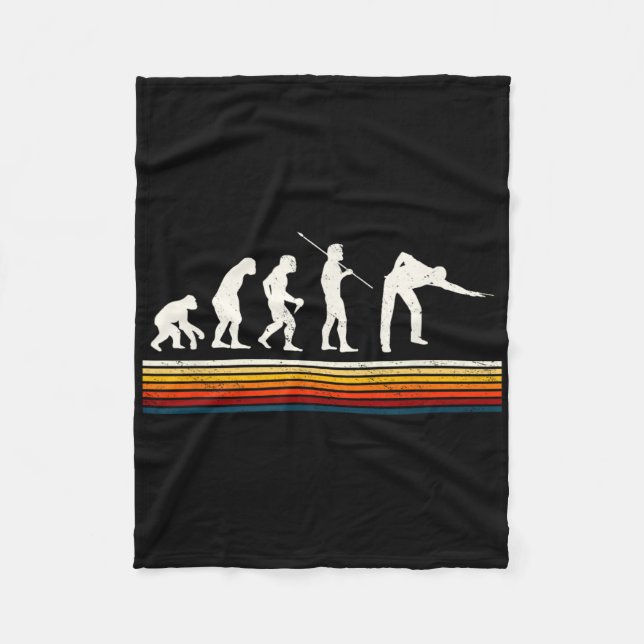 Coole Billard Schwarze Evolution des Menschen Bill Fleecedecke (Vorderseite)