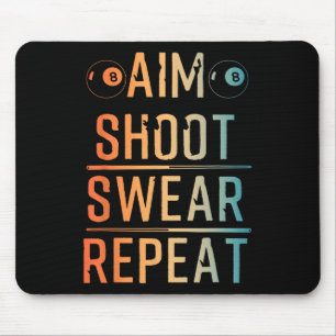 Coole Billardkunst für Damen Billardspieler Billia Mousepad