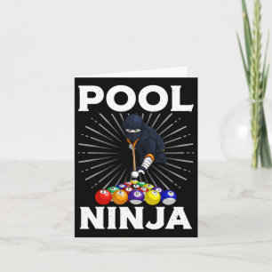 Coole Billardkunst für Damen Schwimmerinnen Ninja Karte