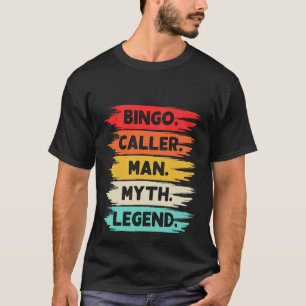 Coole Bingo-Ansager-Wortkunst T-Shirt