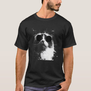 Coole Birma-Katze mit Sonnenbrille Weiße Splash Ar T-Shirt