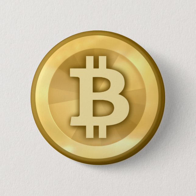 Coole Bitcoin-Taste Button (Vorderseite)