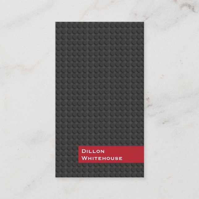Coole Black and Red Business Card Visitenkarte (Vorderseite)