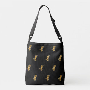 Coole Black Gold Cat Tragetaschen Mit Langen Trägern