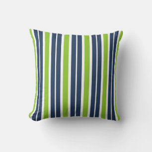 Coole, blau und grün gestreifte Kissen