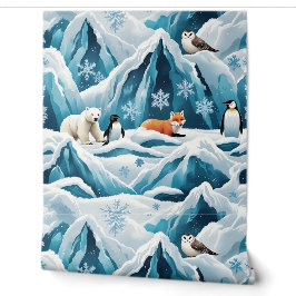 Coole blaue arktische Szene selbstklebende Wallcov Tapete