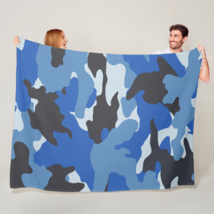 Coole blaue Camouflage-militärische Fleecedecke