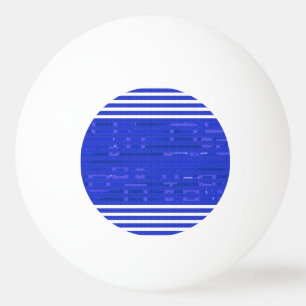 Coole blaue geometrische Streifen Tischtennisball