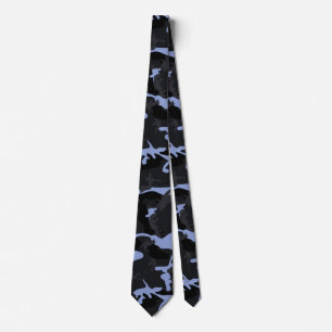 Coole Blaue Highlights Camouflage Krawatte
