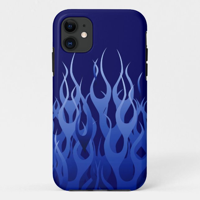 Coole blaue laufende Automobilflammen Case-Mate iPhone Hülle (Rückseite)