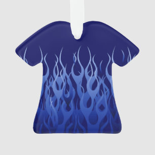 Coole blaue Racing-Flammen Ornament