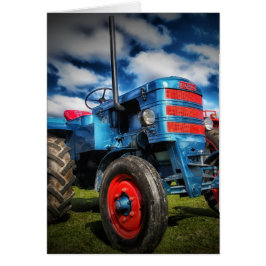 Coole blaue rote antike Traktorengeschenke für Bau