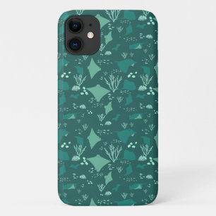 Coole Blaue Stachelrute — Gemusterte Meeresfauna Case-Mate iPhone Hülle