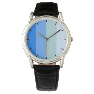 Coole blaue Streifen Armbanduhr