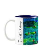 Coole Blue Lilypad Pond Workshop Tasse