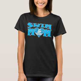 Coole Blue Swim Mama mit Herz Niedlich Frauen T-Shirt