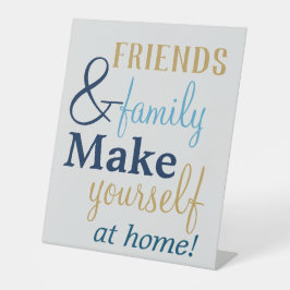 Coole Blue & White Friends & Family bei Zuhause Sockelschild