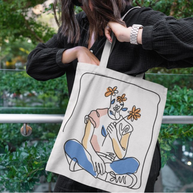 Coole Blume Girl Tragetasche (Von Creator hochgeladen)