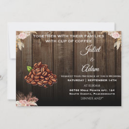 Coole boho rustikale, moderne und elegante Coffee  Einladung