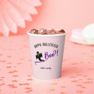 Coole Boo Kleiner Geist Frohes Halloween Rosa Pappbecher
