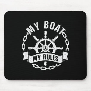 Coole Bootskapitän Design für Männer Frauen Bootsk Mousepad
