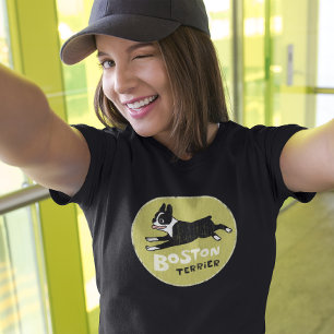 Coole Boston-Terrier-Vintage Art-niedlicher T-Shirt